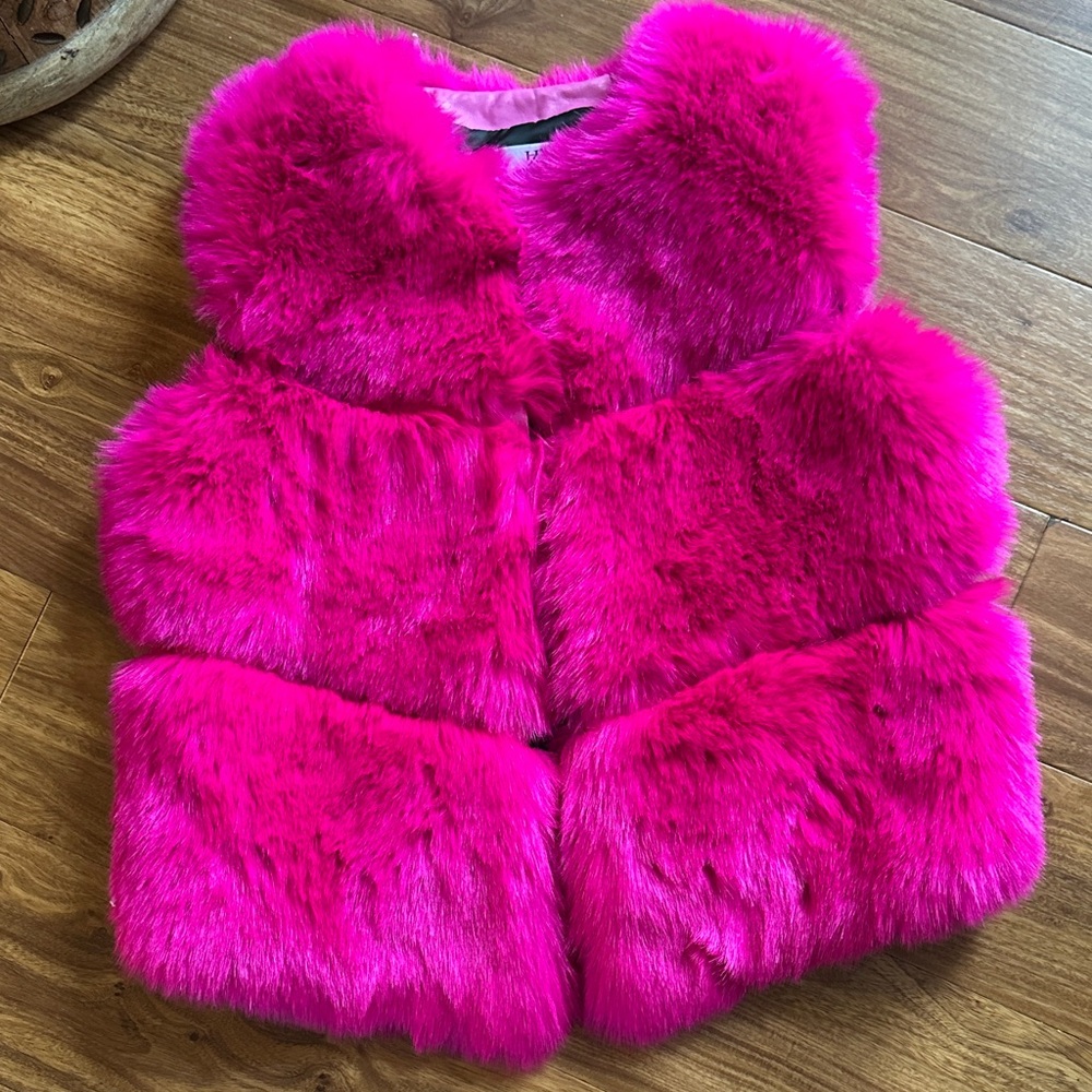 Hot Pink Super Fluffy Faux Fur Vest